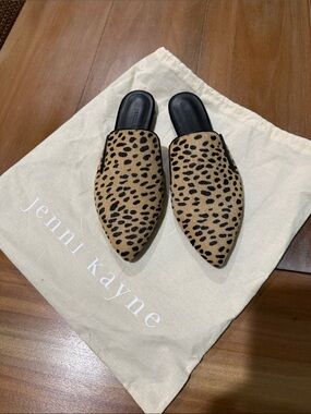 Jenni Kayne Leopard-Print Pointed Mule - Tan and Black -39